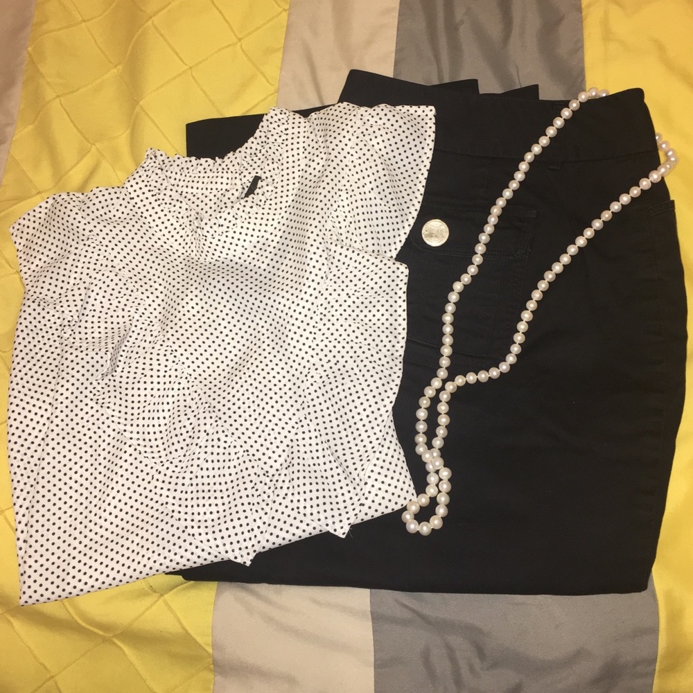 💖 Black Lane Bryant Capri pants